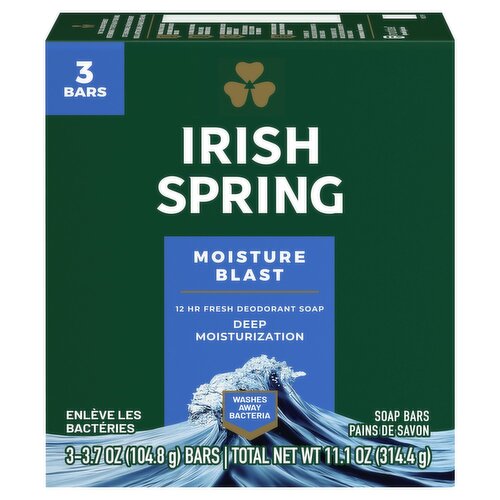Moisture Blast 12 Hr Fresh Deodorant Soap Deep Moisturization 3 Bars Soap