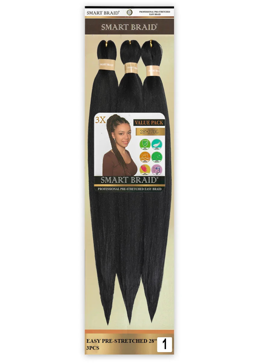 Easy Pre-Stretched Braid 28" X 3 Pieces