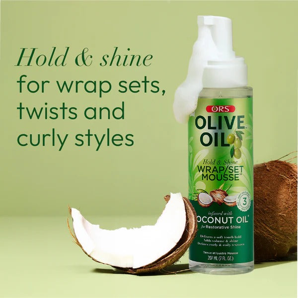 Olive Oil Wrap / Set Mousse Infused With Coconut Oil