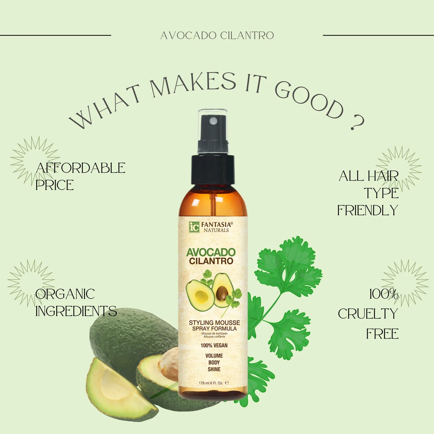 Avocado Cilantro Styling Mousse