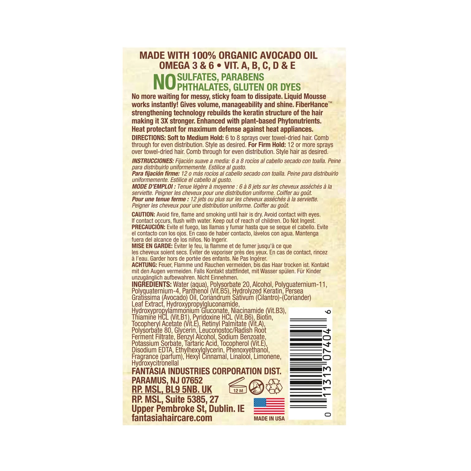 Avocado Cilantro Styling Mousse