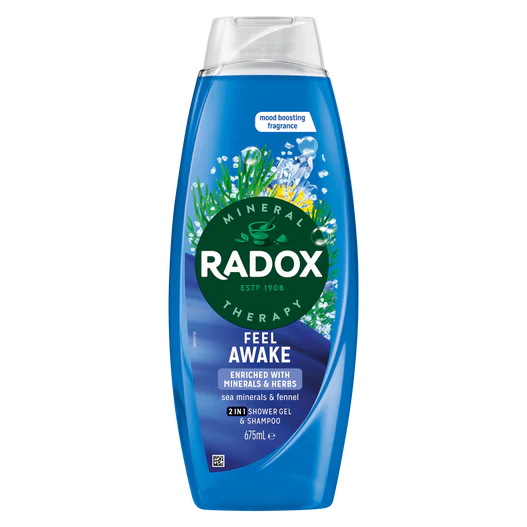 Mineral Radox Therapy Feel Awake Sea Minerals & Fennel Shower Gel & Shampoo 2 In 1
