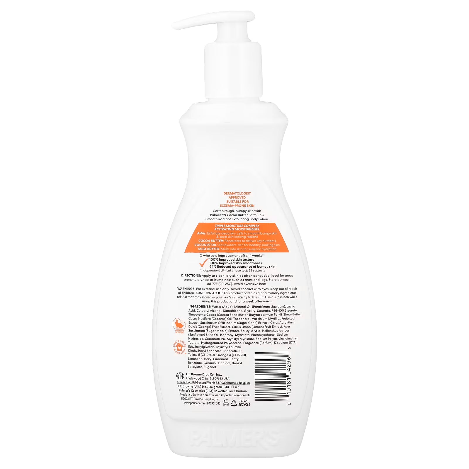 Cocoa Butter Formula With Vitamin E Smooth Radiant Exfoliating Body Lotion Renews Rough, Bumpy Skin