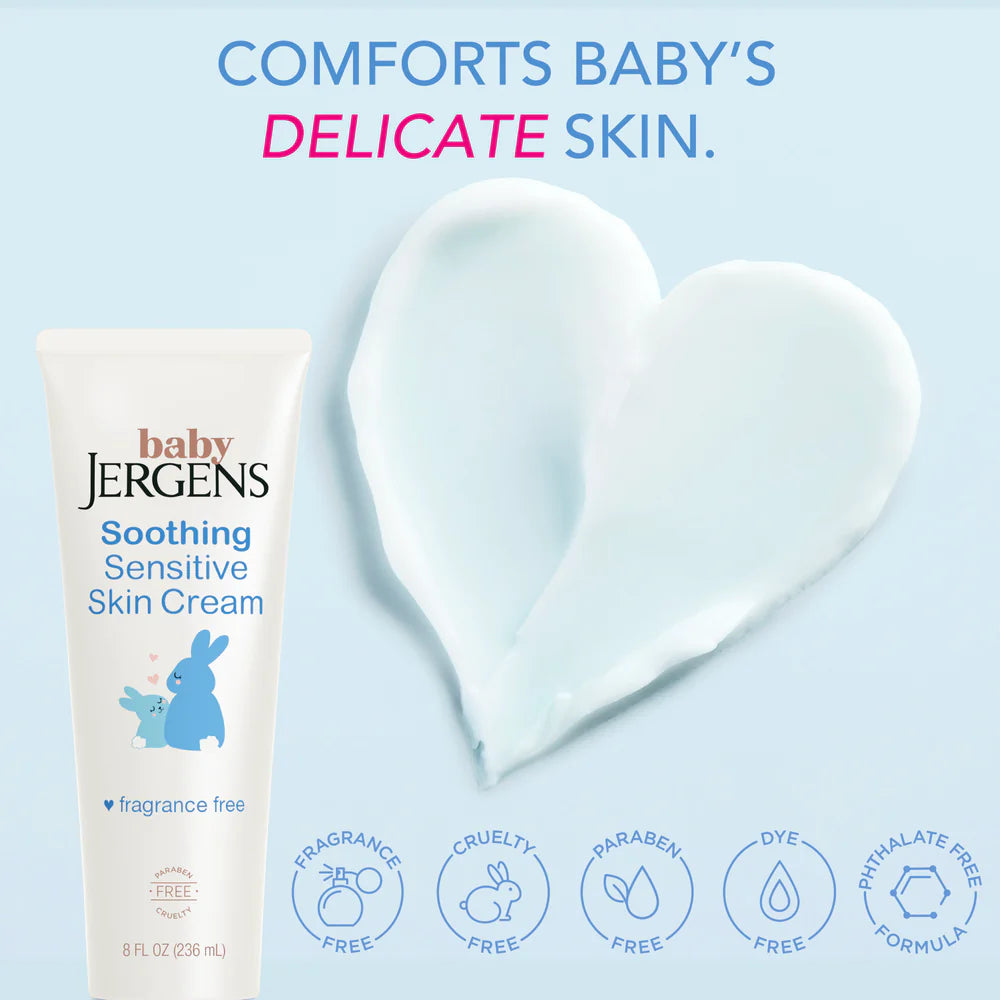 Baby Soothing Sensitive Skin Cream Moisture Comforts & Nurtures With Oatmeal & Rice Protein Fragrance Free