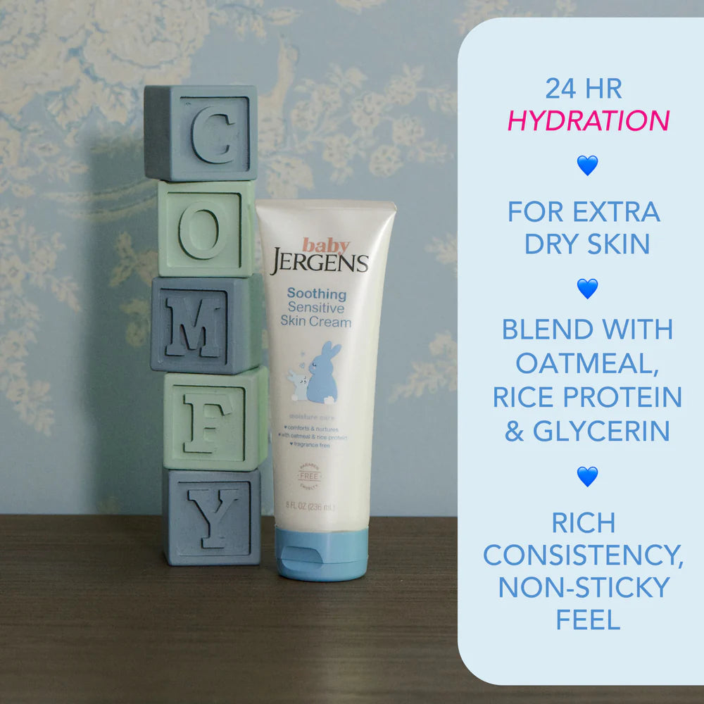 Baby Soothing Sensitive Skin Cream Moisture Comforts & Nurtures With Oatmeal & Rice Protein Fragrance Free