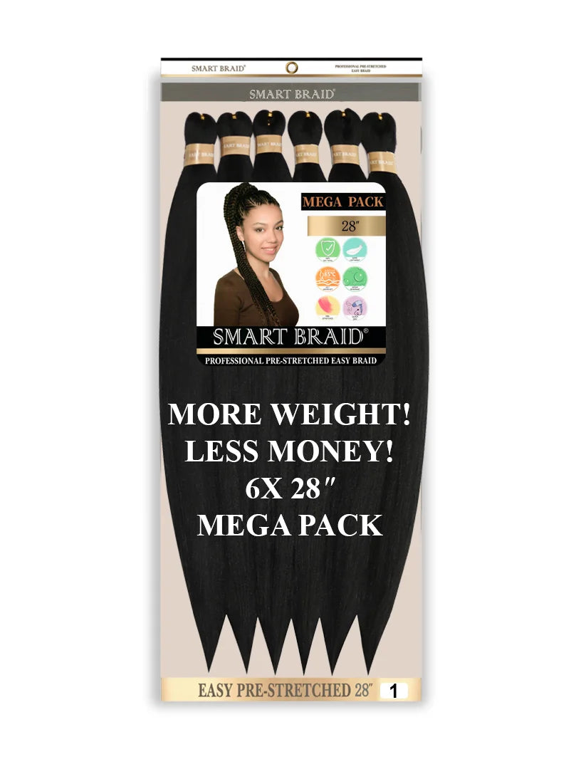 Easy Pre-Stretched Braid 28" X 6 Pieces