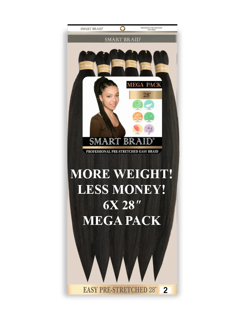 Easy Pre-Stretched Braid 28" X 6 Pieces