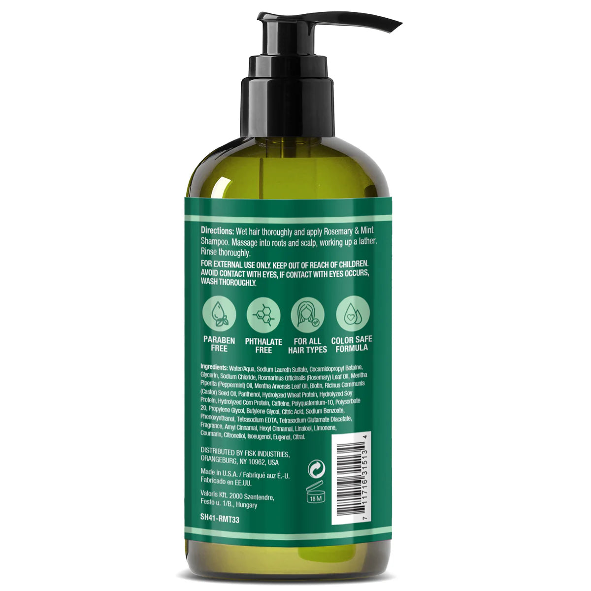 Rosemary & Mint Shampoo Infused With Biotin