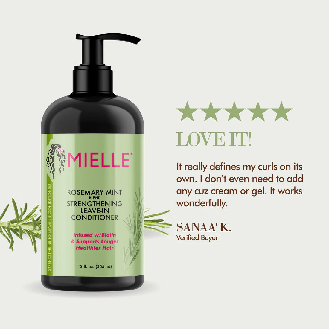 Rosemary Mint Blend Strengthening Leave In Conditioner