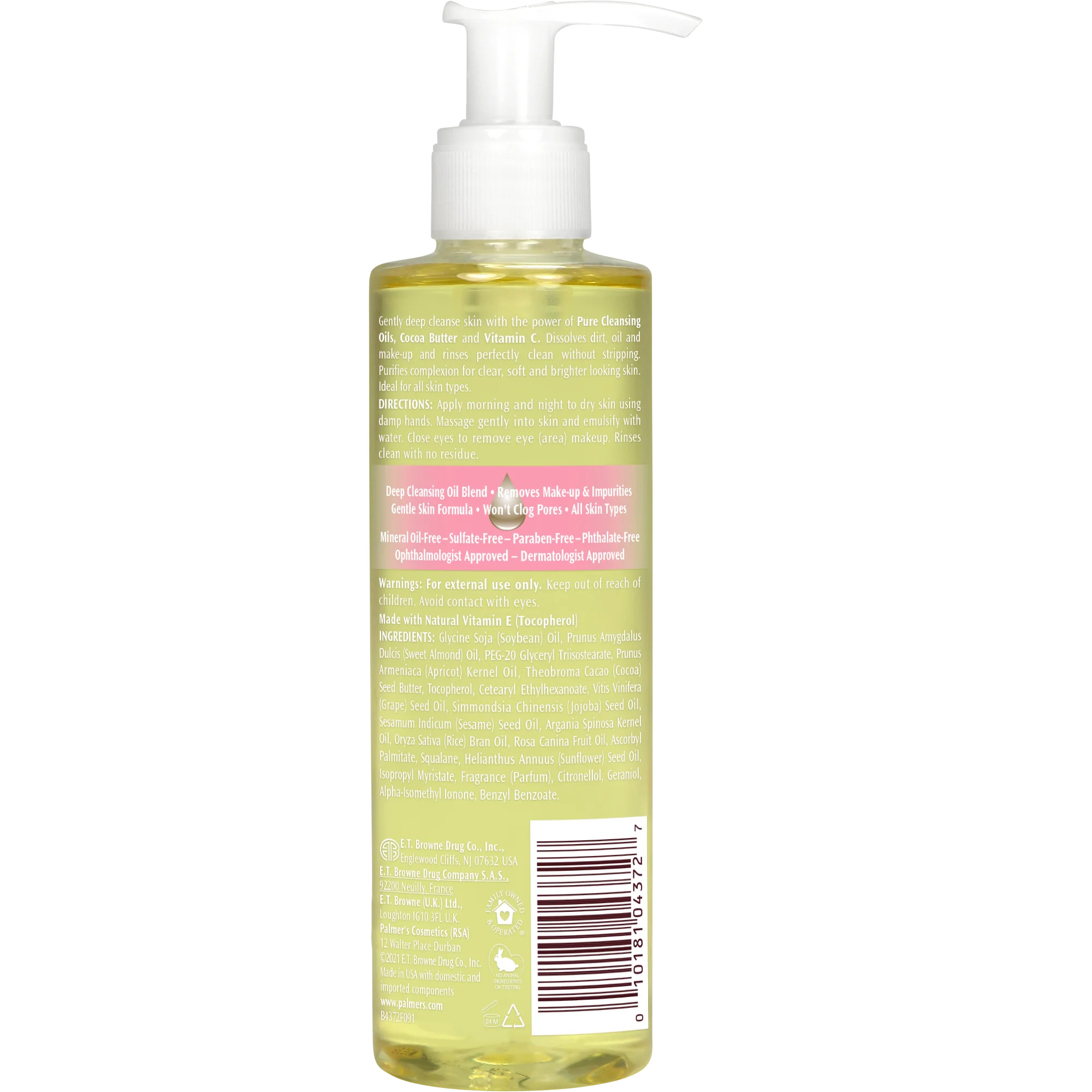 Cocoa Butter Formula With Vitamin E Skin Therapy Cleansing Oil Face Rosehip Fragrance