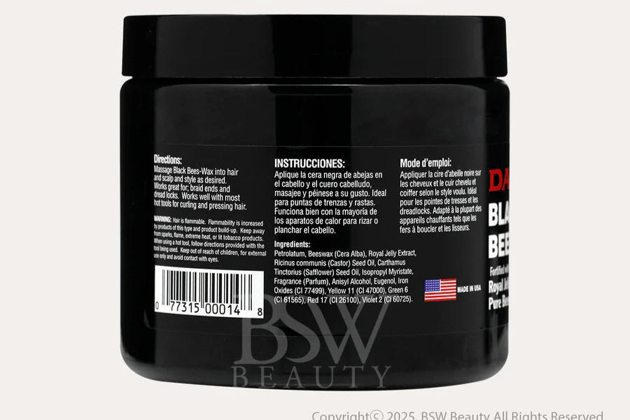Black Beeswax Fortified With Royal Jelly & Pure Beeswax