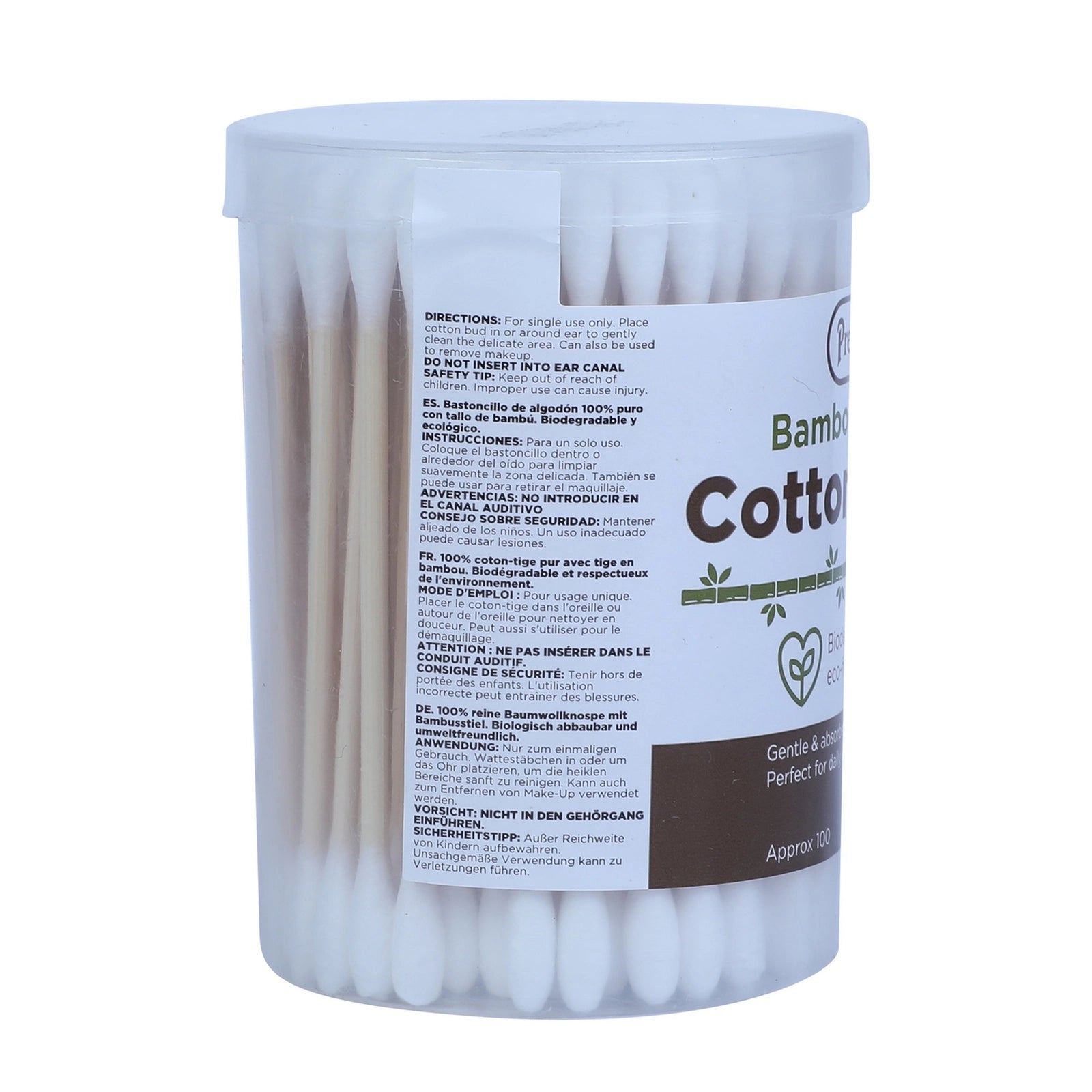 Cotton Buds Bamboo Stem 100