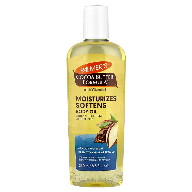 Cocoa Butter Formula With Vitamin E Moisturizes Softens Body Oil 48 Hour Moisture Dermatologist Approved