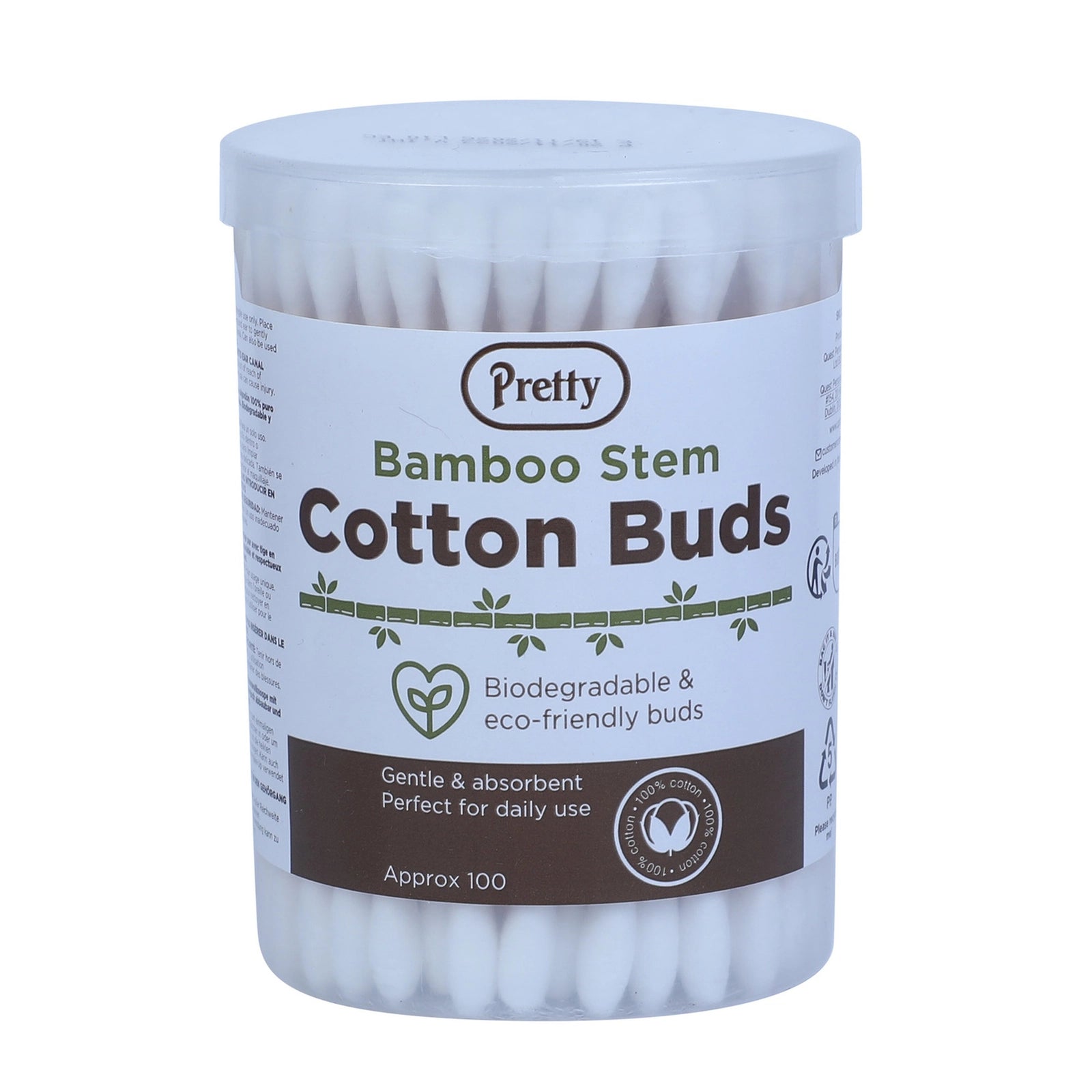 Cotton Buds Bamboo Stem 100