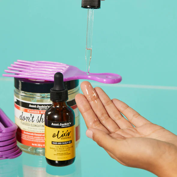 Elixir Essentials Hair & Scalp Oil Saw Palmetto, Jamacian Black Castor Oil & Grapeseed Oil