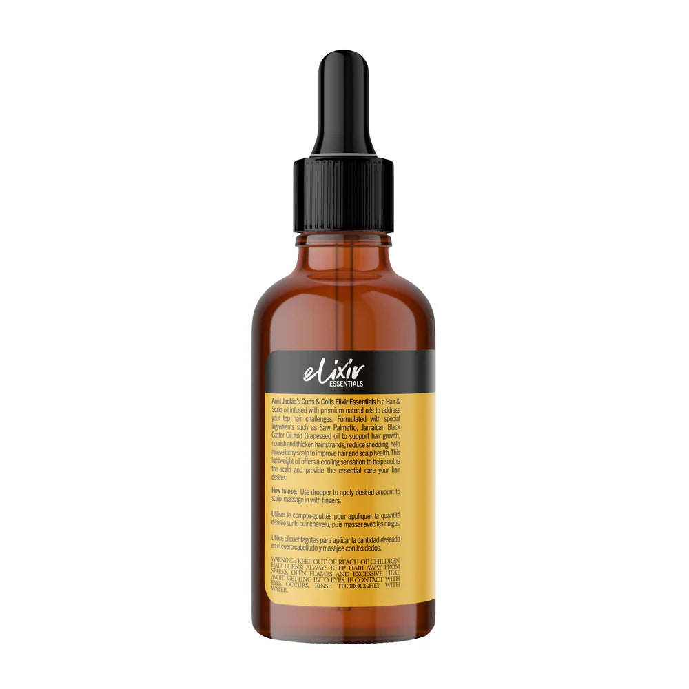 Elixir Essentials Hair & Scalp Oil Saw Palmetto, Jamacian Black Castor Oil & Grapeseed Oil
