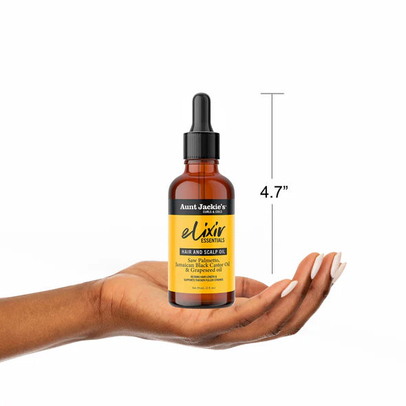 Elixir Essentials Hair & Scalp Oil Saw Palmetto, Jamacian Black Castor Oil & Grapeseed Oil