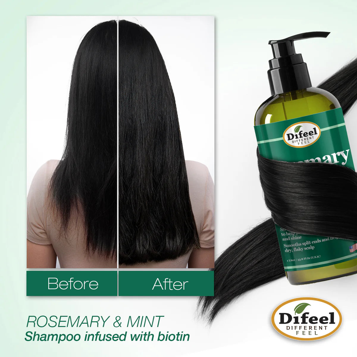 Rosemary & Mint Shampoo Infused With Biotin
