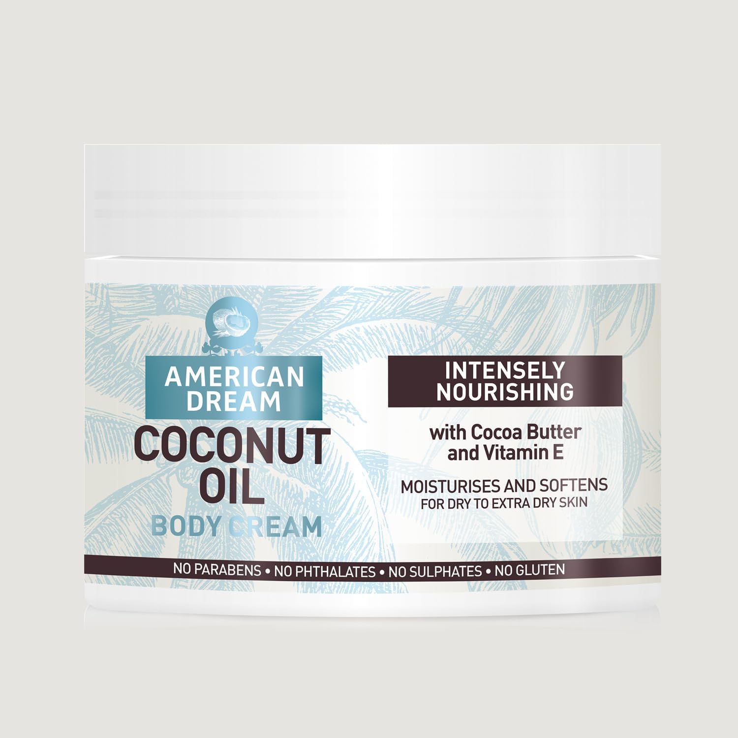 Coconut Oil Body Cream Intensely Nourishing With Cocoa Butter And Vitamin E