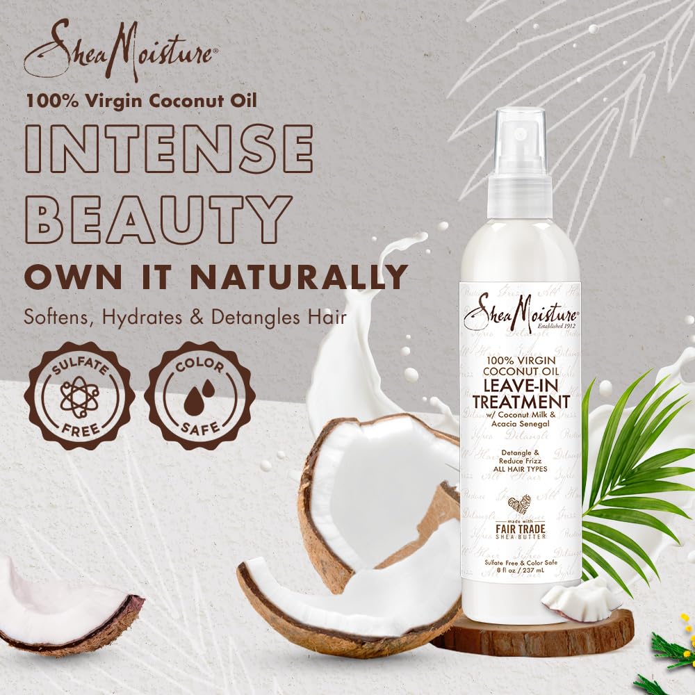 100% Virgin Coconut Oil Daily Hydration Leave In Treatment