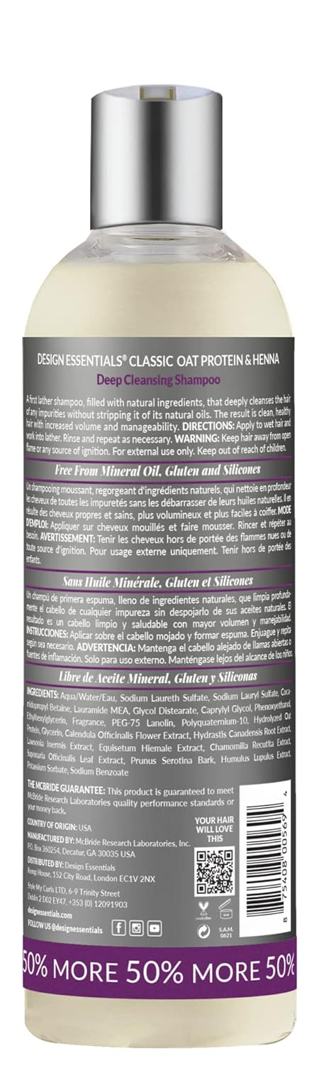 Oat Protein & Henna Deep Cleansing Shampoo