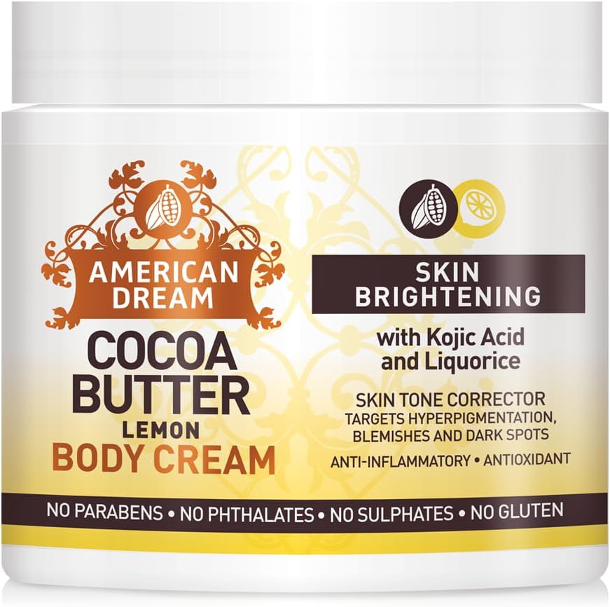 Cocoa Butter Lemon Body Cream Skin Brightening With Kojic Acid And Liquorice