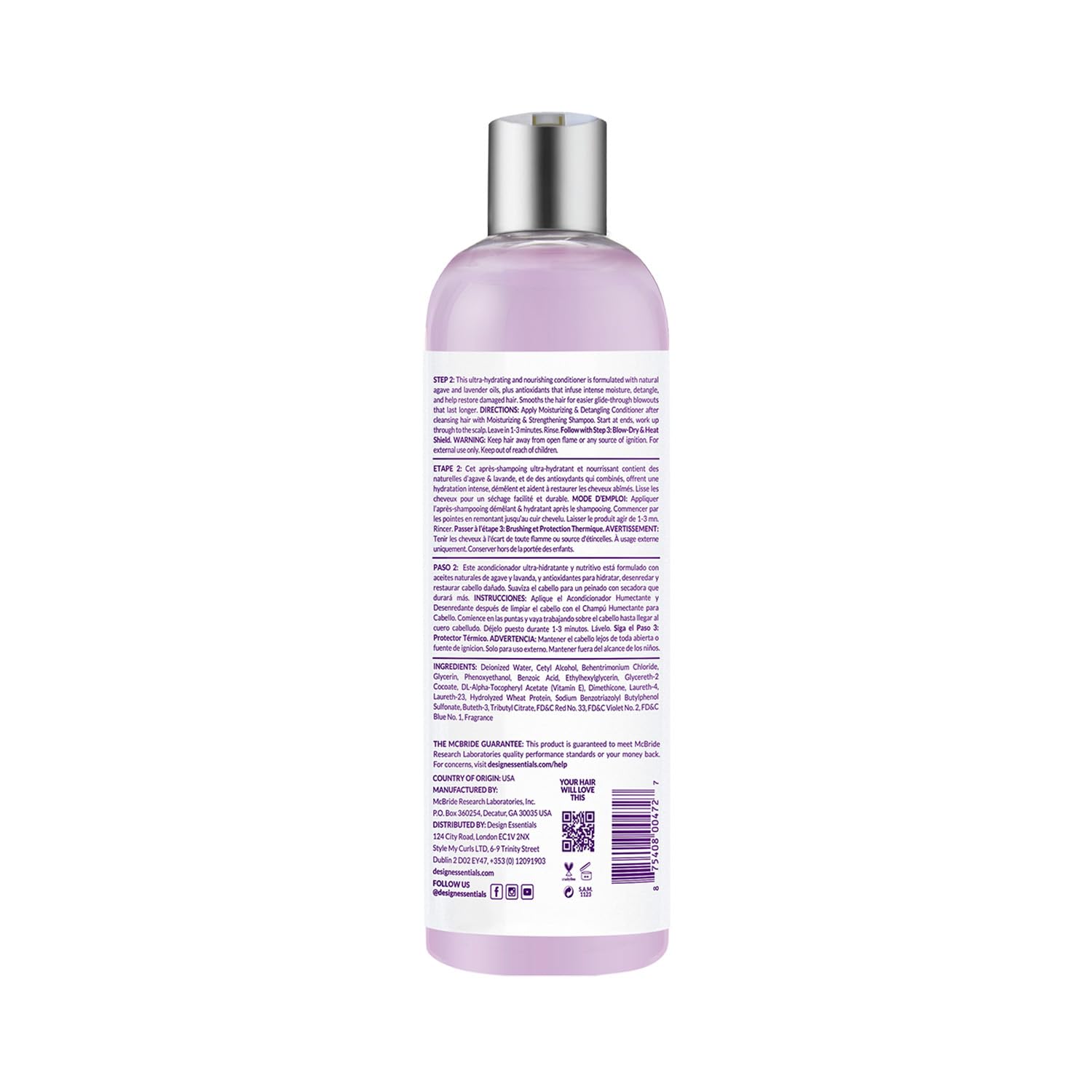 Agave & Lavender Blow Dry & Silk Press Collection Moisturizing & Detangling Conditioner Step 2