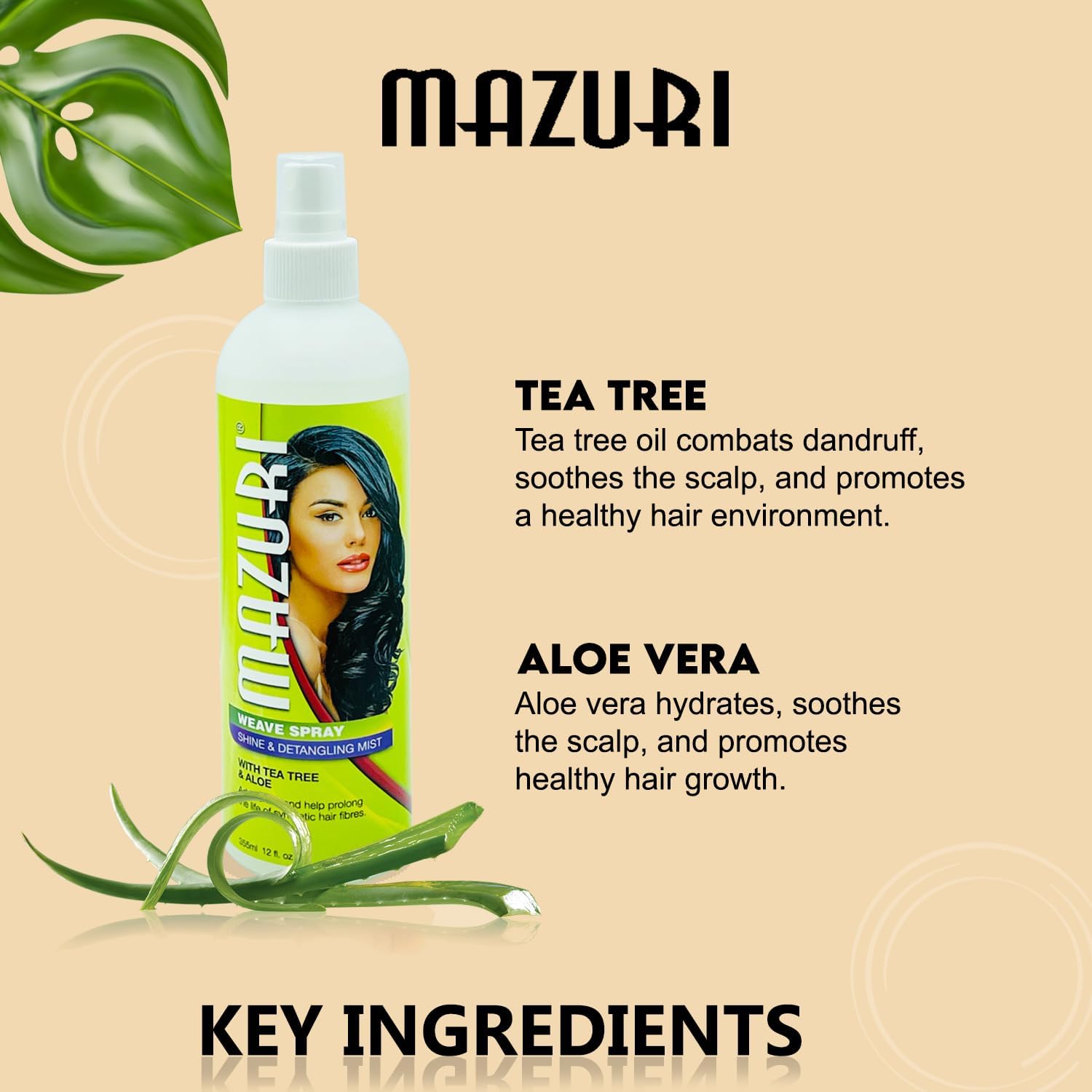 Weave Spray Shine & Detangling Mist With Tea Tree & Aloe