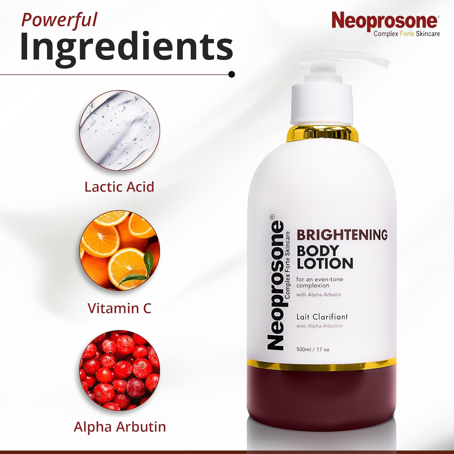Brightening Body Lotion For An Even-tone Complexion With Alpha Arbutin
