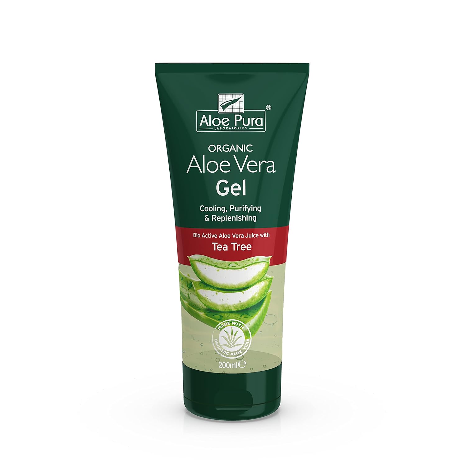 Organic Aloe Vera Gel With Aloe Vera Juice & Tea Tree