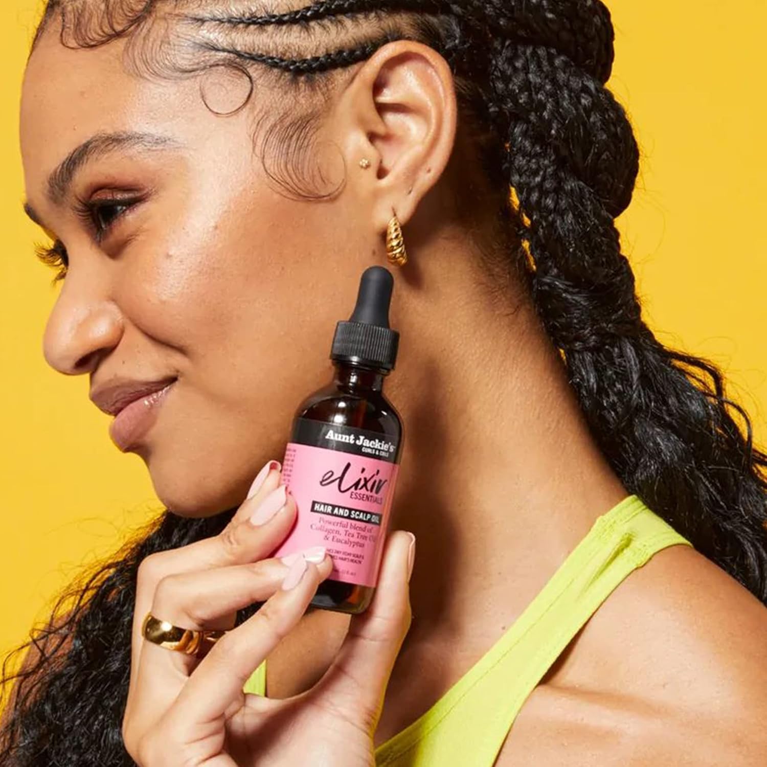 Elixir Essentials Hair & Scalp Oil Powerful Blend Of Collagen, Tea Tree Oil & Eucalyptus