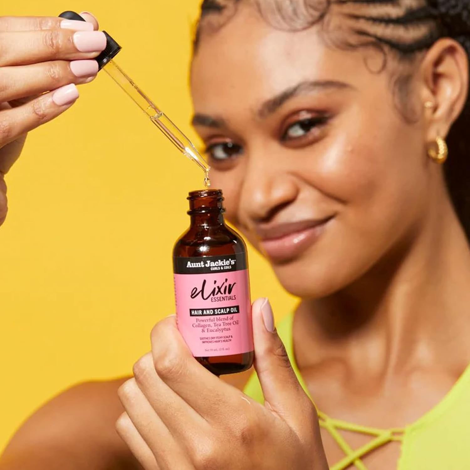 Elixir Essentials Hair & Scalp Oil Powerful Blend Of Collagen, Tea Tree Oil & Eucalyptus