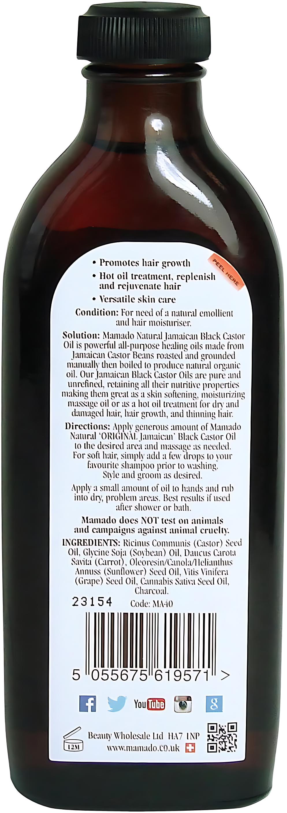 Natural Original Jamaican Black Castor Oil