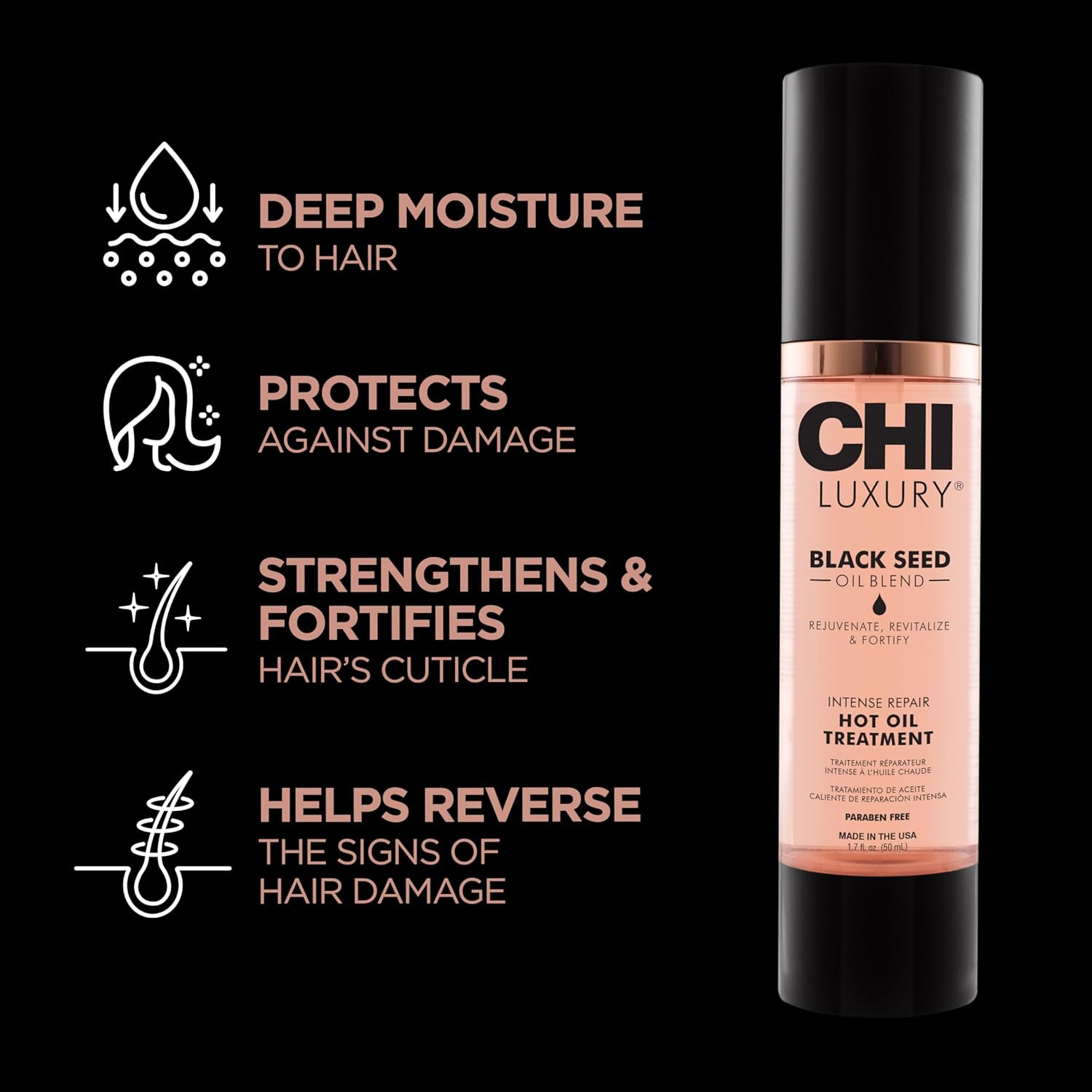 Luxury Black Seed Oil Blend Intensive Repair Hot Oil Treatment