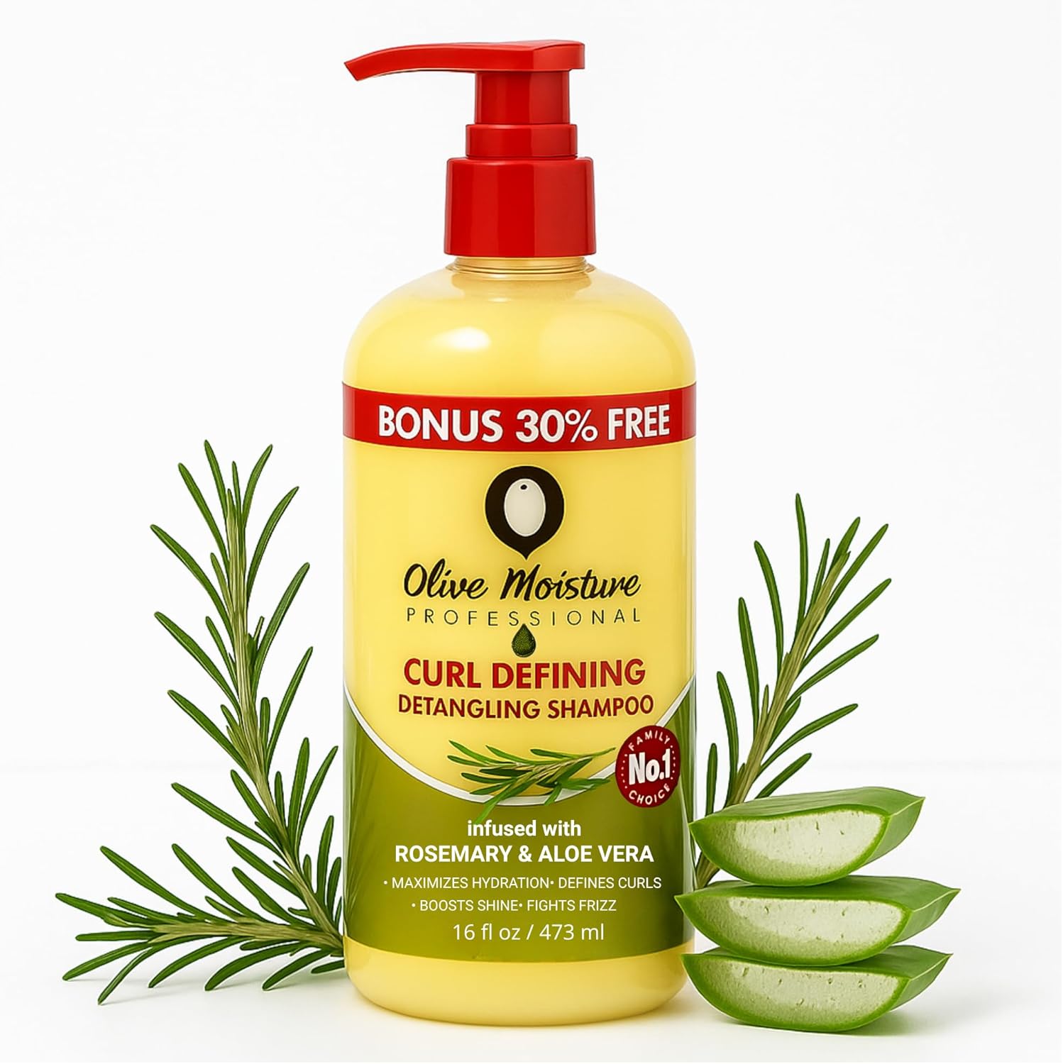 Curl Defining Detangling Shampoo Infused With Rosemary & Aloe Vera