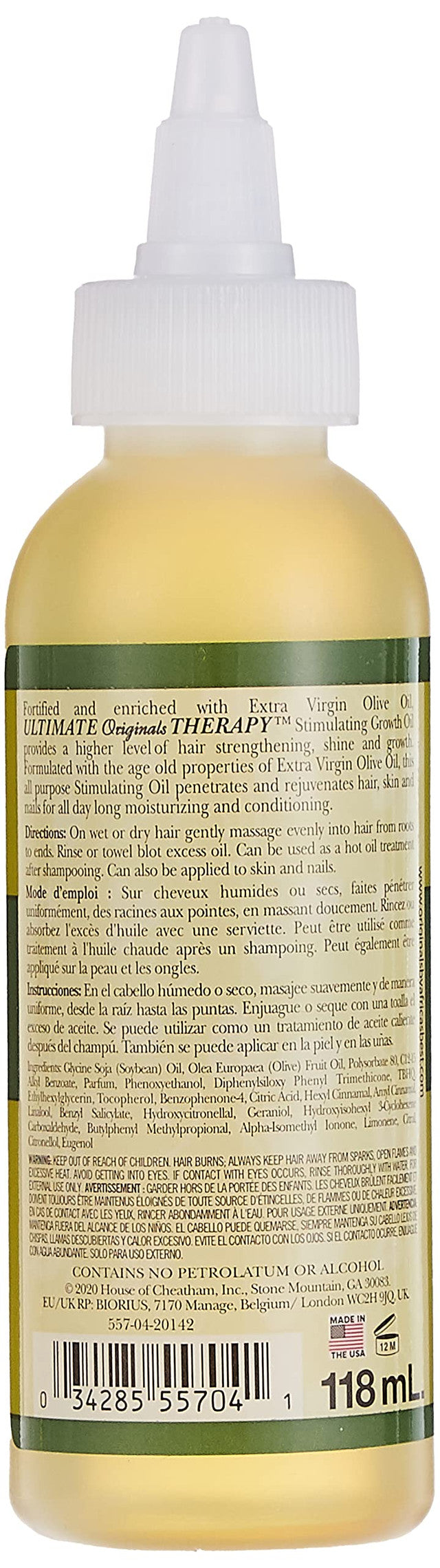 Extra Virgin Olive Oil Stimulating Growth Oil