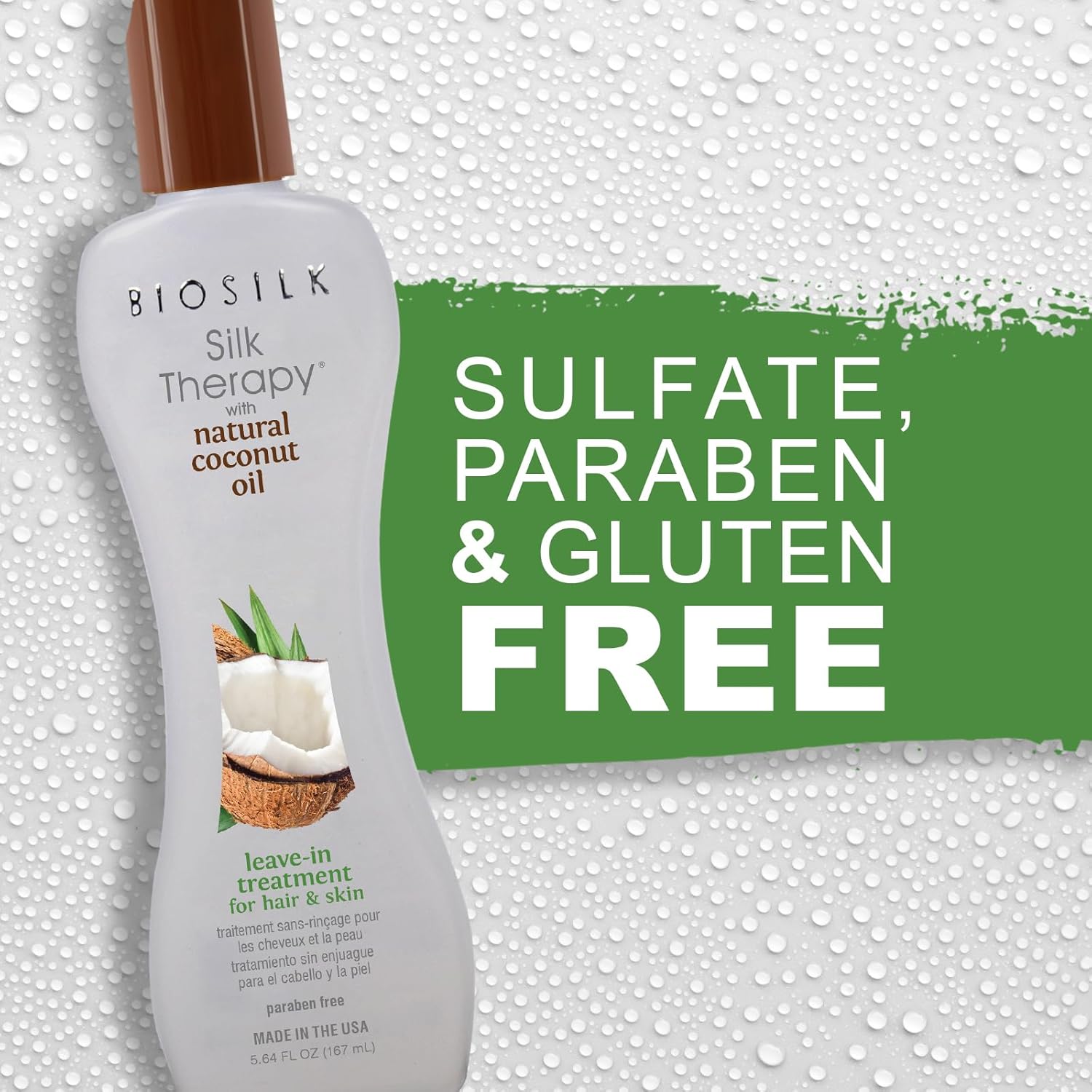 Silk Therapy With Natural Coconut Oil Leave In Treatment For Hair & Skin