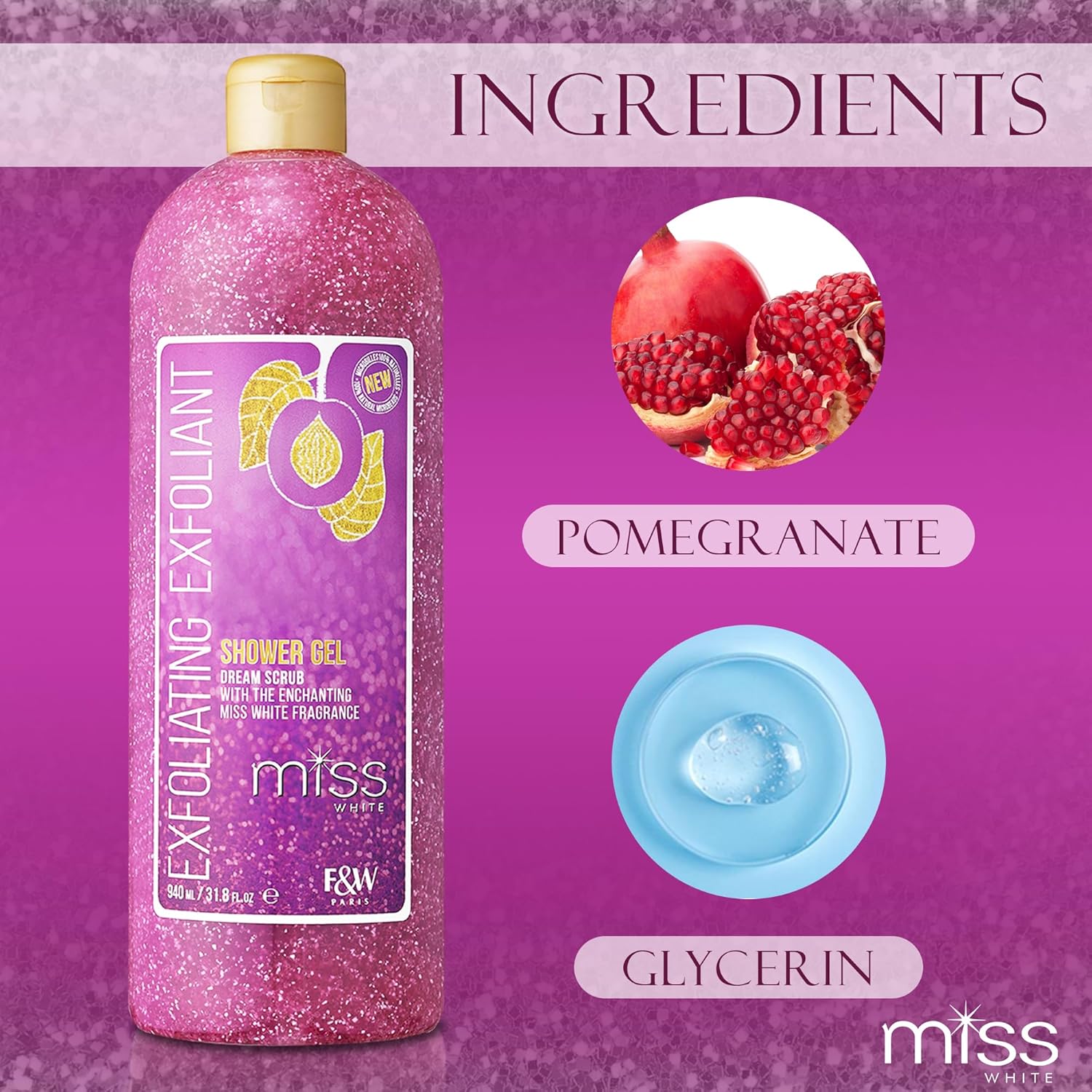 Miss White Exfoliating Shower Gel