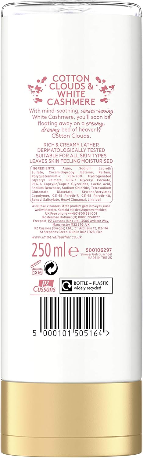 Imperial Leather Cotton Clouds & White Cashmere Fantastical New Fragrance Moisturising Shower Cream