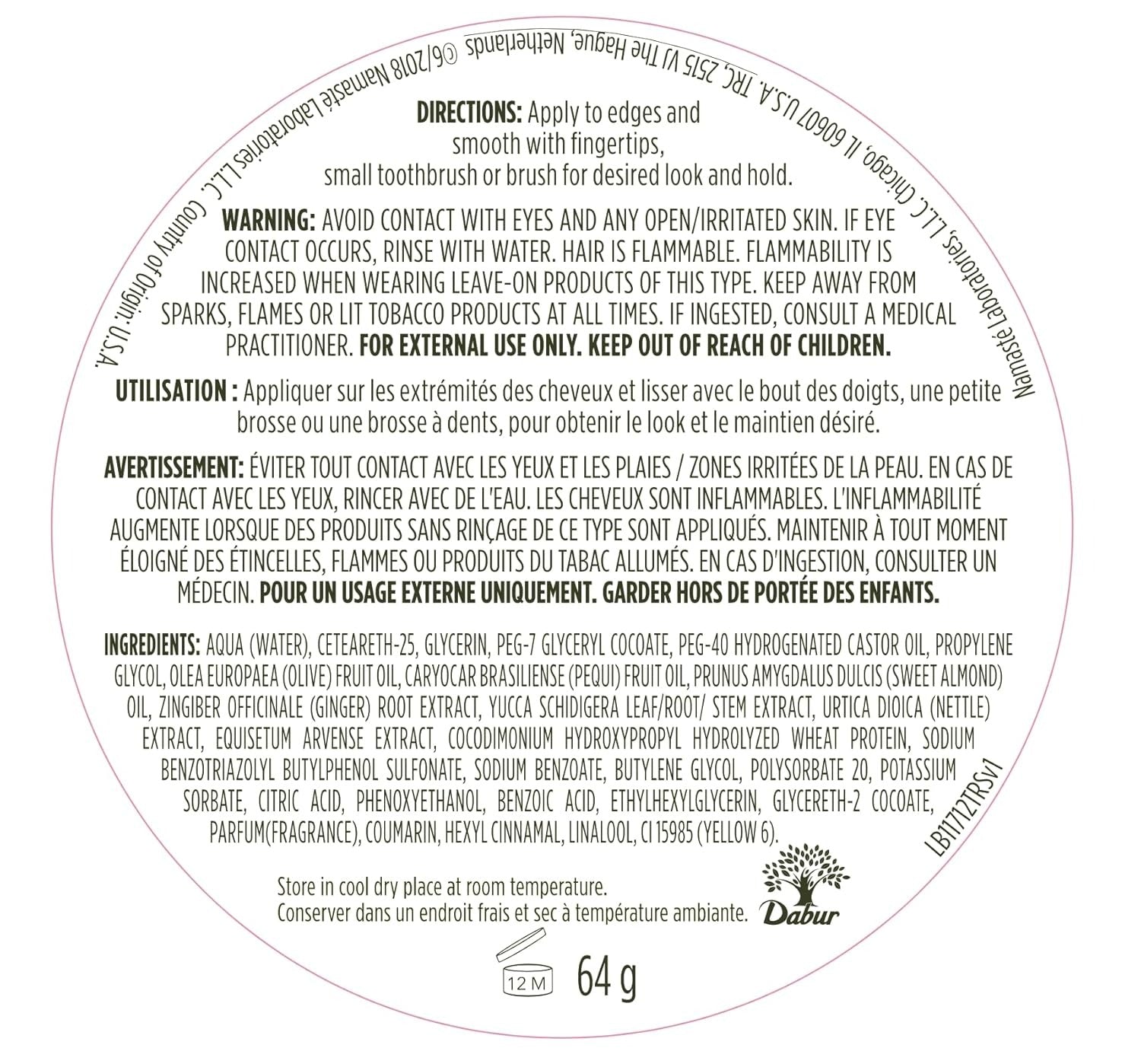 Olive Oil Edge Control Infused With Pequi Oil Smooth Hold