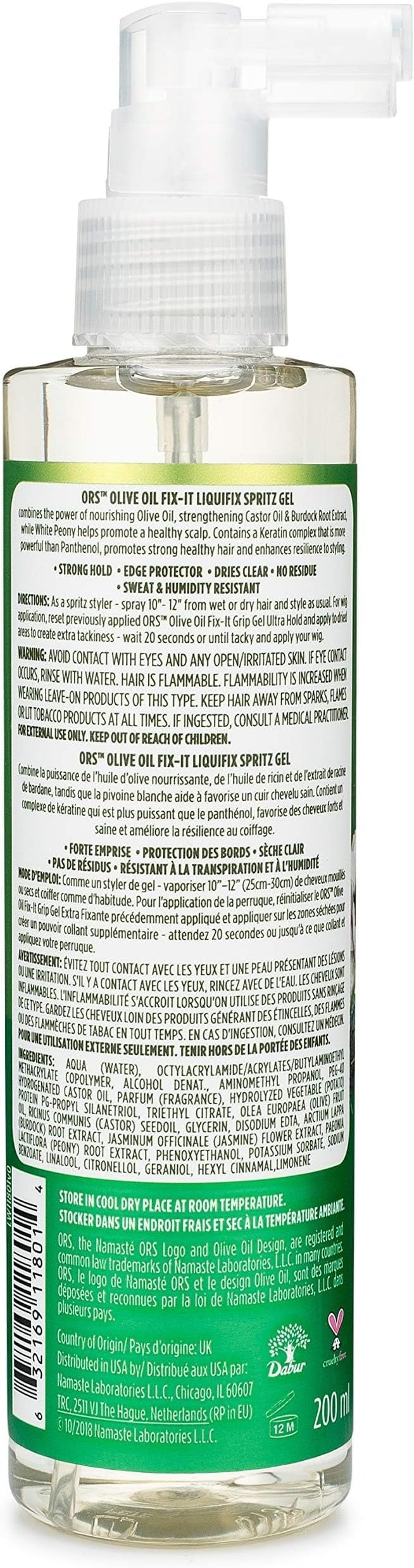 Olive Oil Fix It Liquifix Spritz Gel