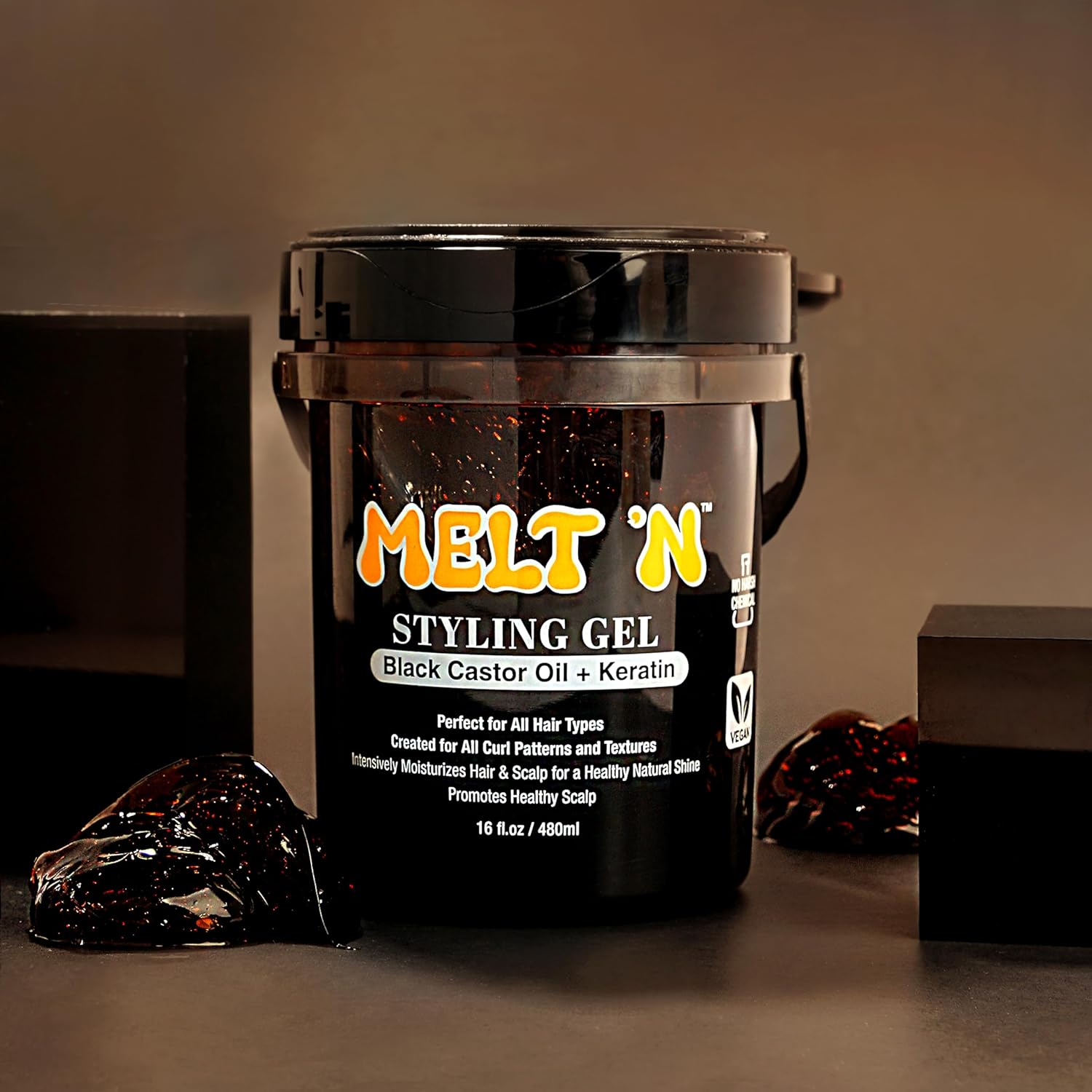 Melt'N Styling Gel Black Castor Oil & Keratin