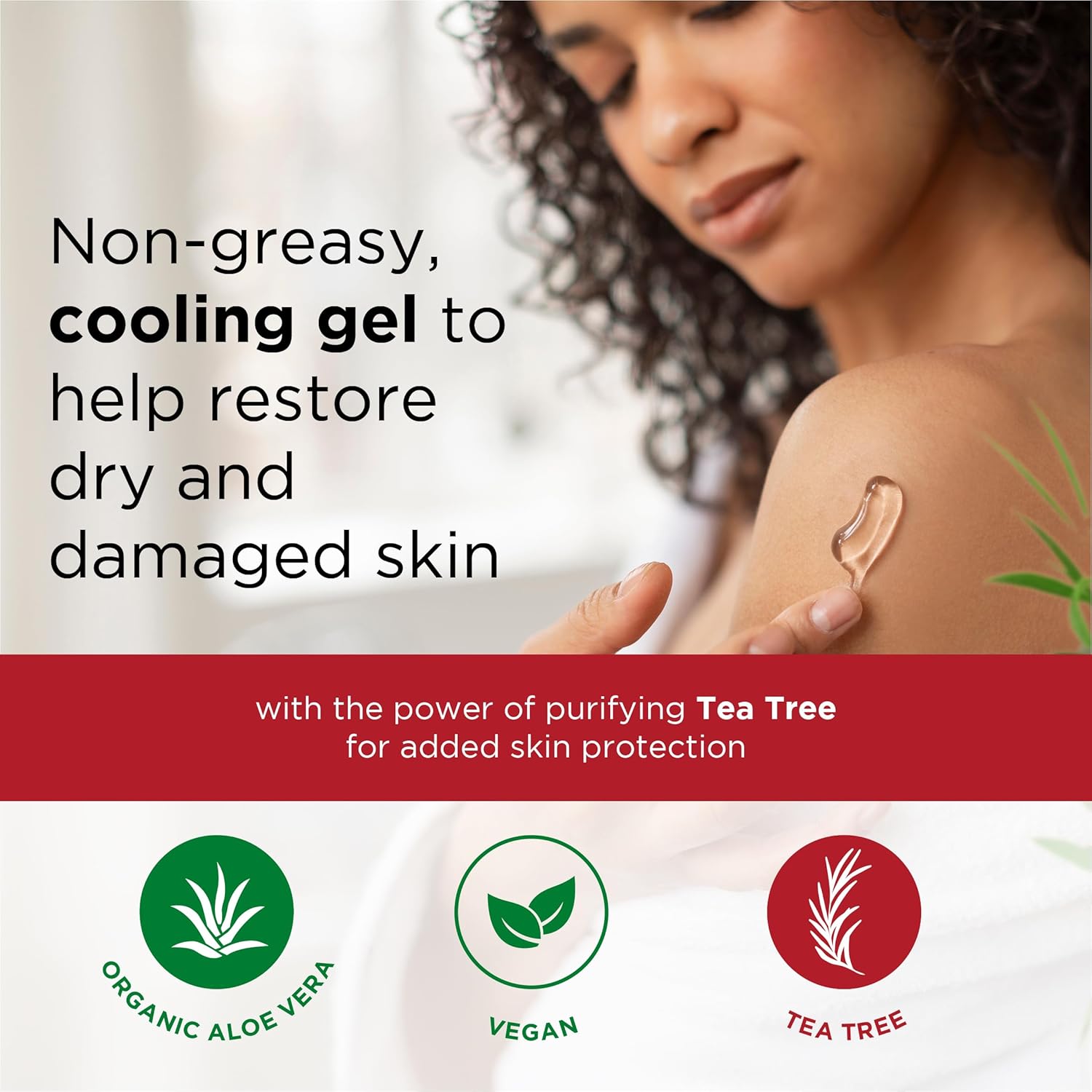 Organic Aloe Vera Gel With Aloe Vera Juice & Tea Tree