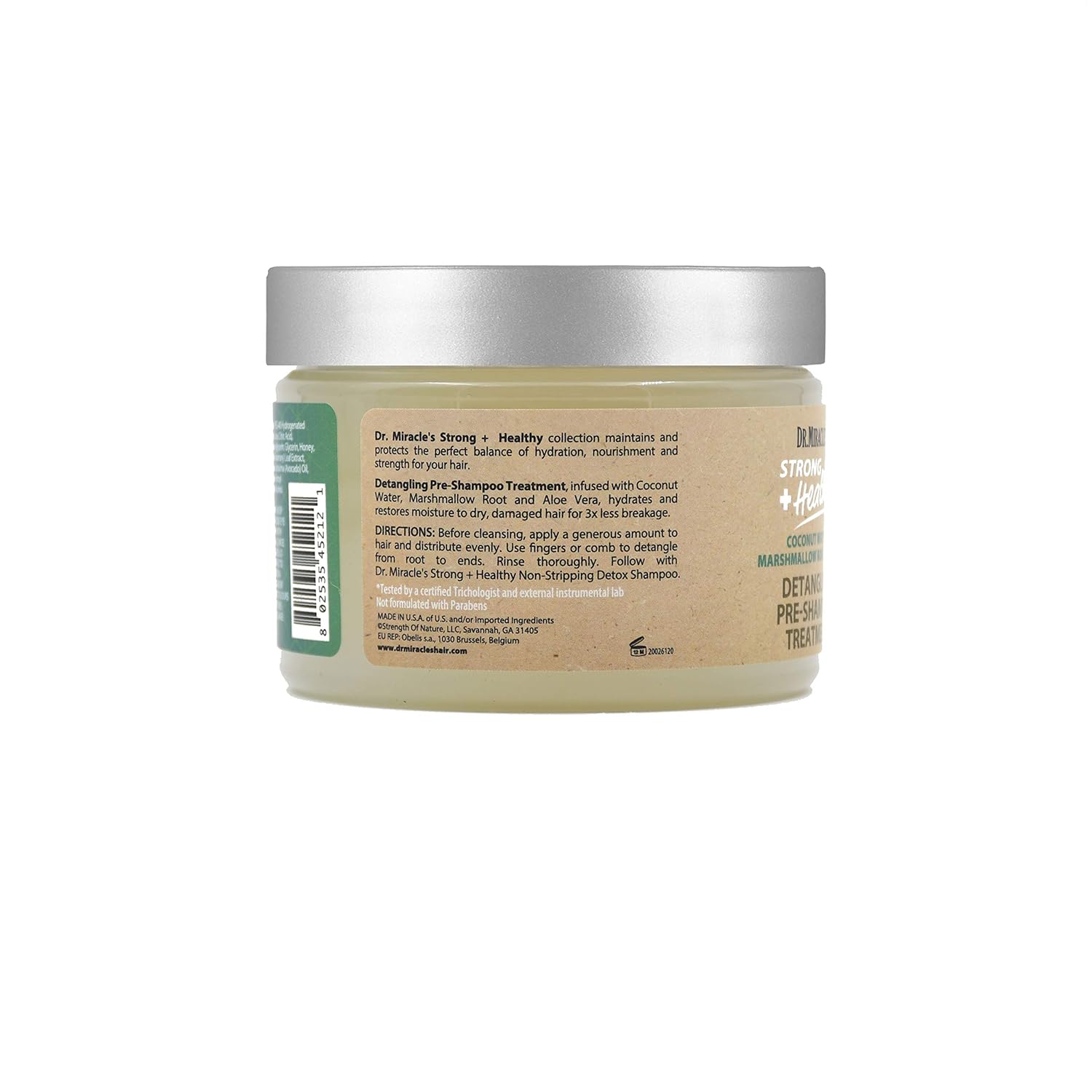 Strong & Healthy Coconut Water & Marshmallow Root Extract Detangling Pre Shampoo Treatment