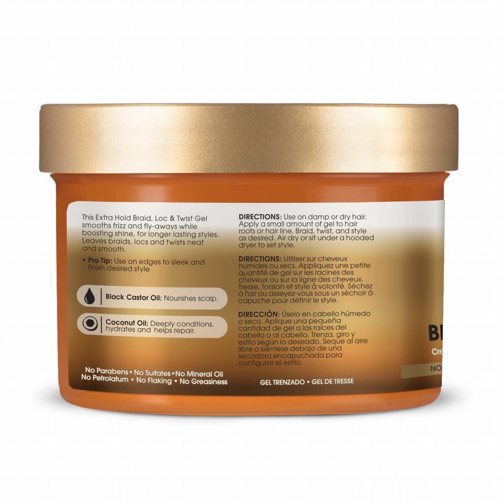 Black Castor Miracle Braid, Loc & Twist Gel