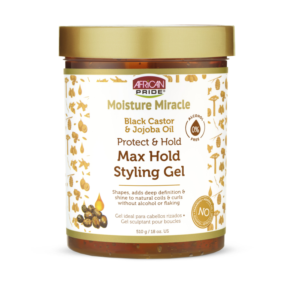 Moisture Miracle Black Castor & Jojoba Oil Protect & Hold Max Hold Styling Gel