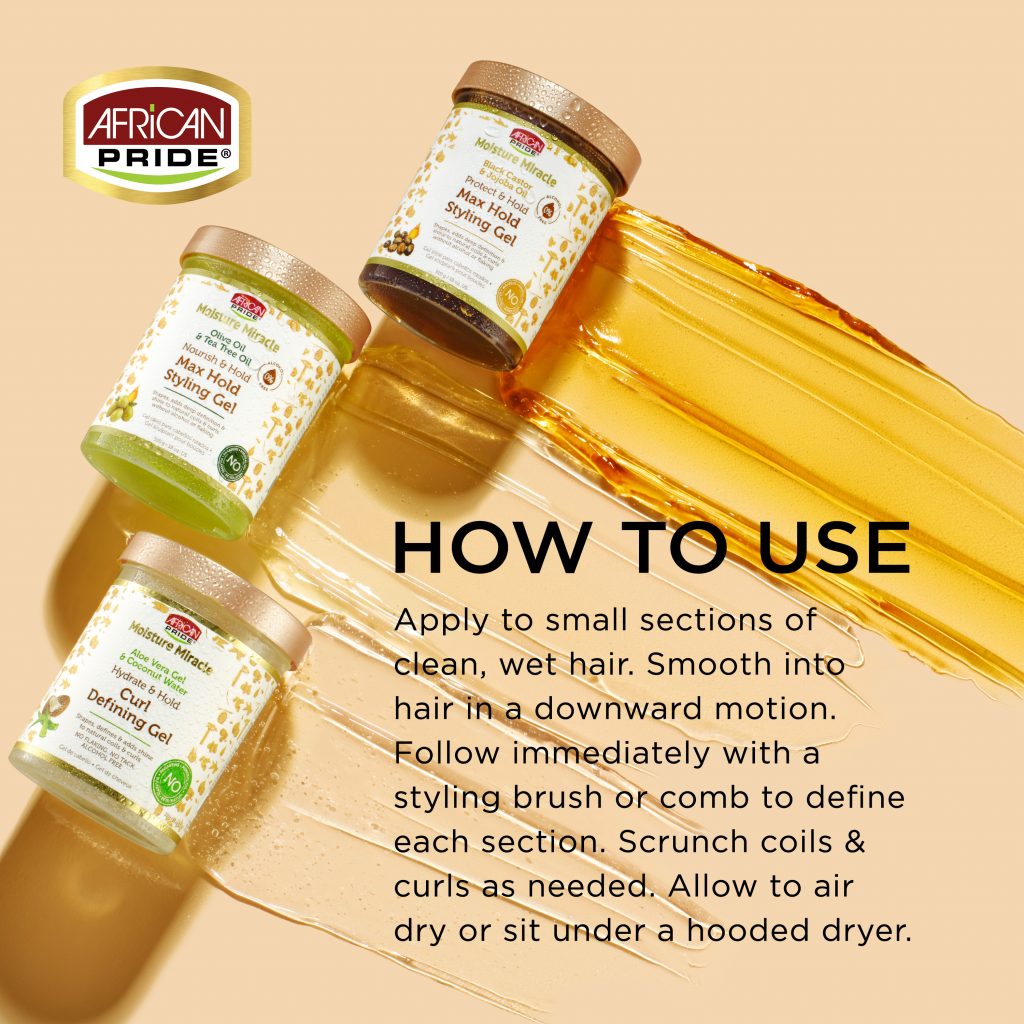 Moisture Miracle Black Castor & Jojoba Oil Protect & Hold Max Hold Styling Gel
