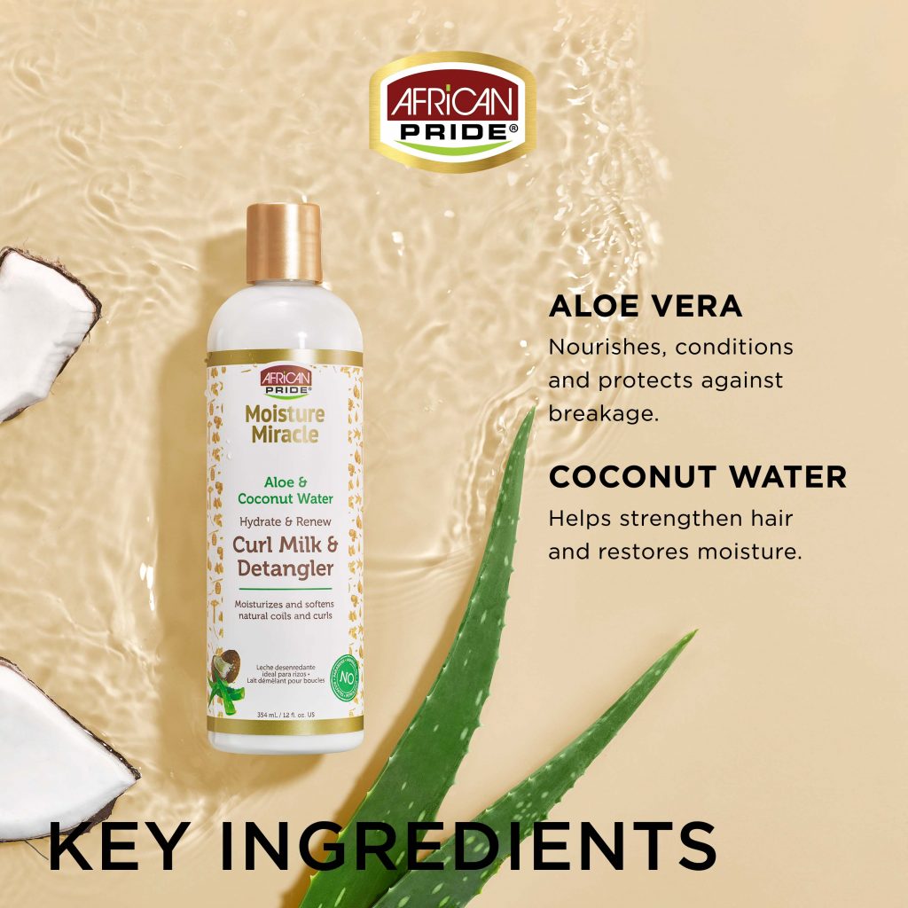 Moistrue Miracle Aloe & Coconut Water Curl Milk & Detangler