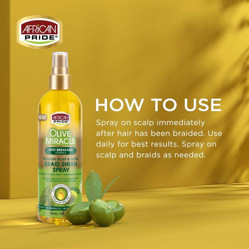 Olive Miracle Braid Sheen Spray Olive & Tea Tree Oil