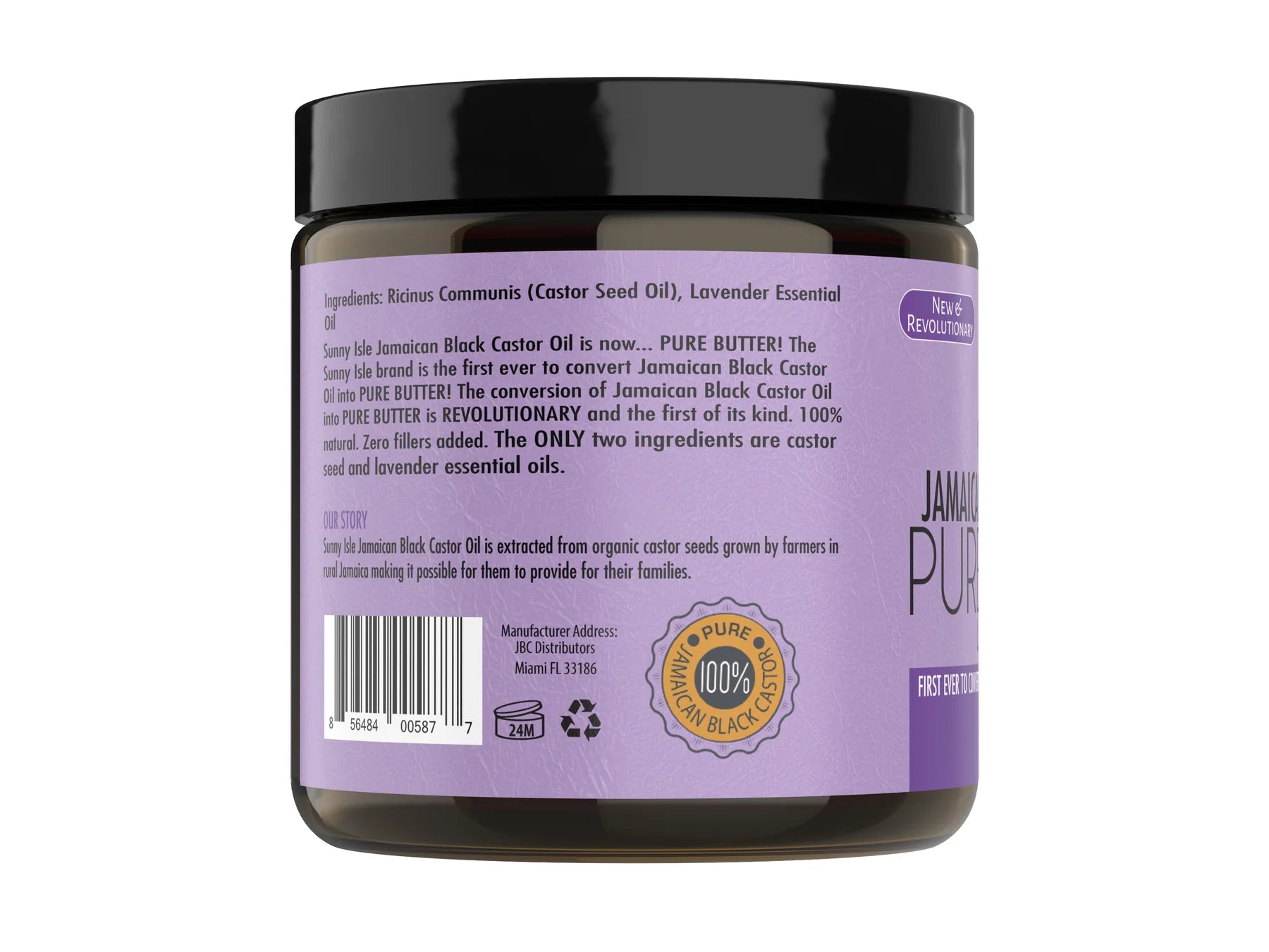 Jamaican Black Castor Oil Pure Butter Lavender